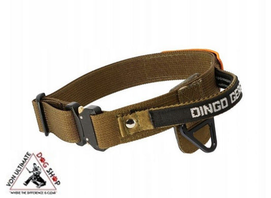 Dingo Gear Coyote Brown Cobra Collar With Handle
