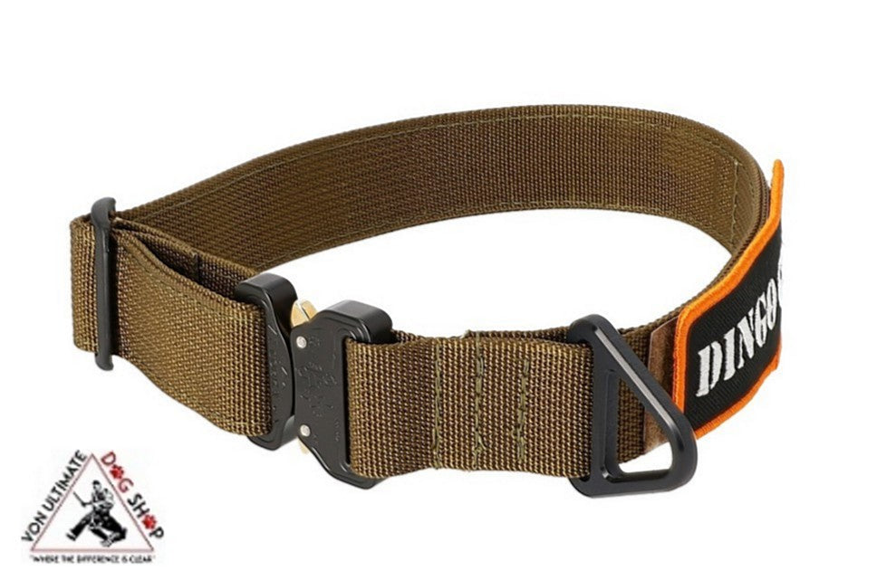 Dingo Gear Coyote Brown Cobra Collar Without Handle